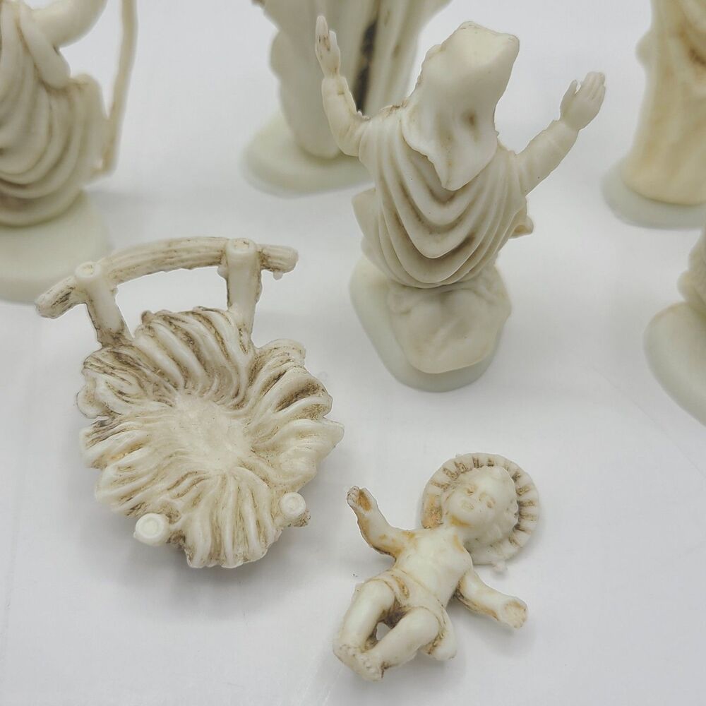 Mid-Century Christmas Nativity Set of 7 Signed Made in Italy Vtg Holiday Decor - Picture 6 of 11